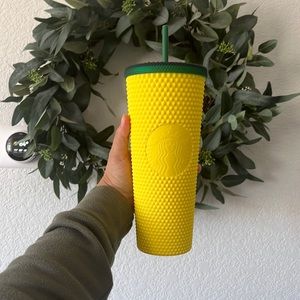starbucks green and yellow cup